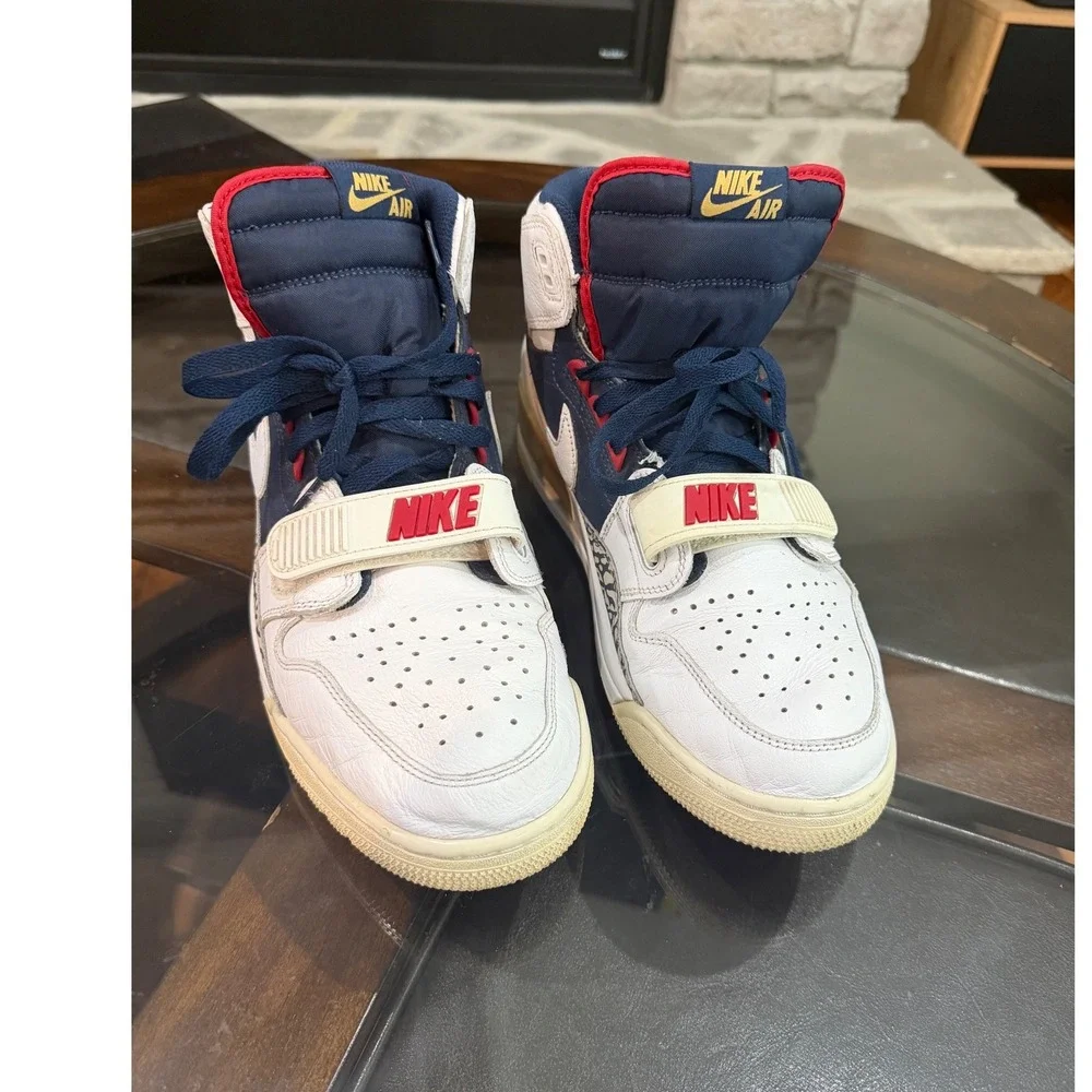 Jordan Legacy 312 Olympic White Navy Gold AV3922-101 Mens Size 11 Sneakers